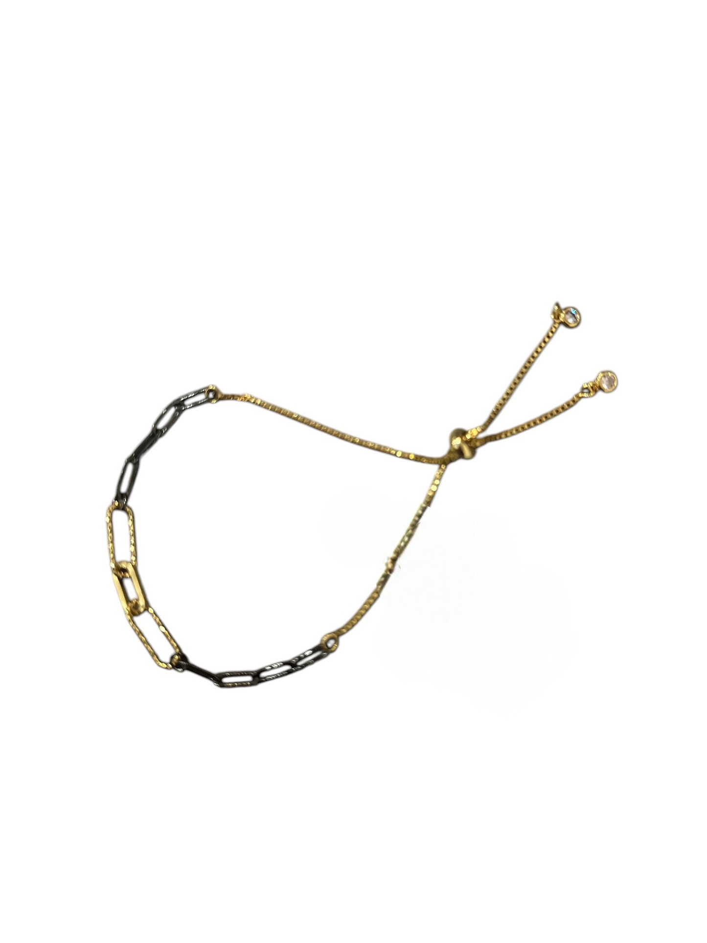 Mixed metal pulley bracelet