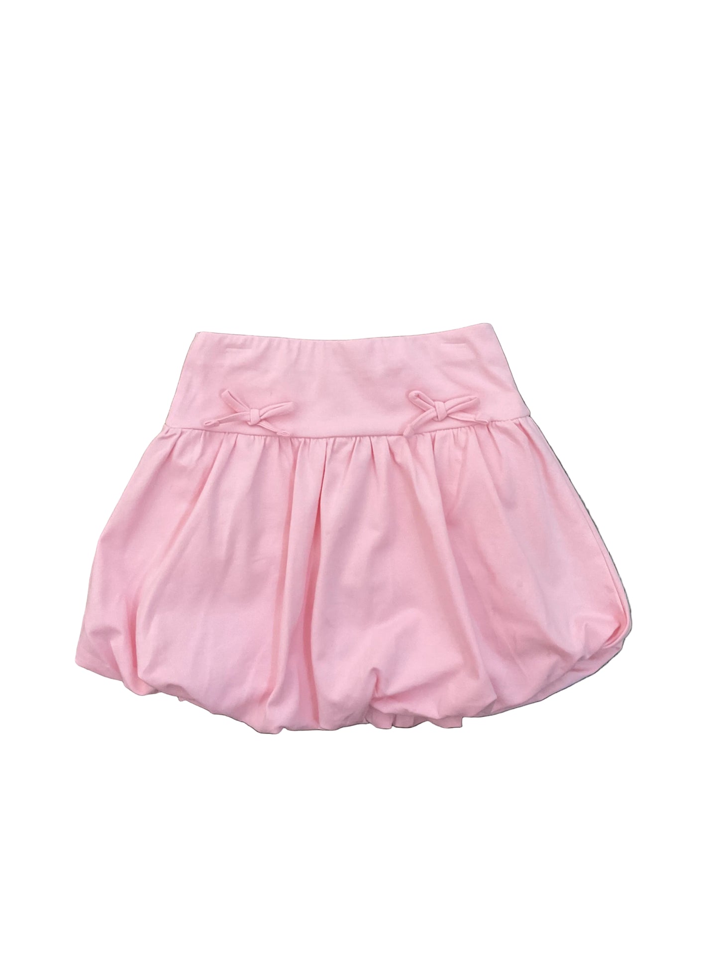 Bubble Skort With Bows - Pink