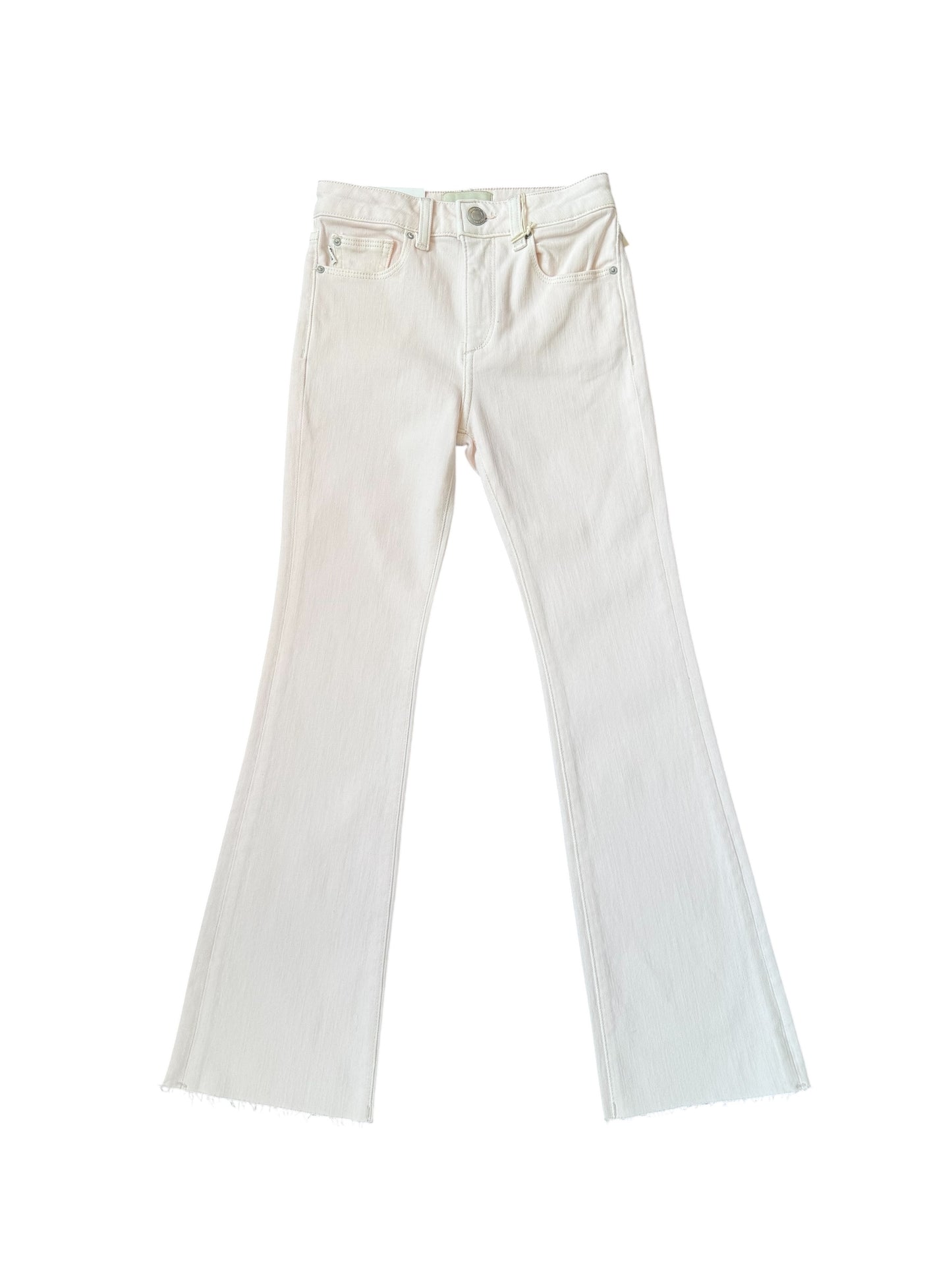 Claire High Rise Bootcut w/Raw Hem - Lt. Pink