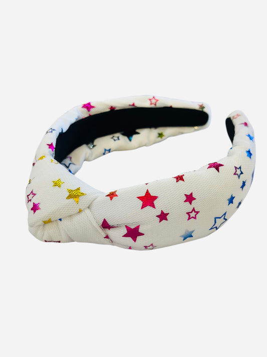Metallic Star Knotted Headband
