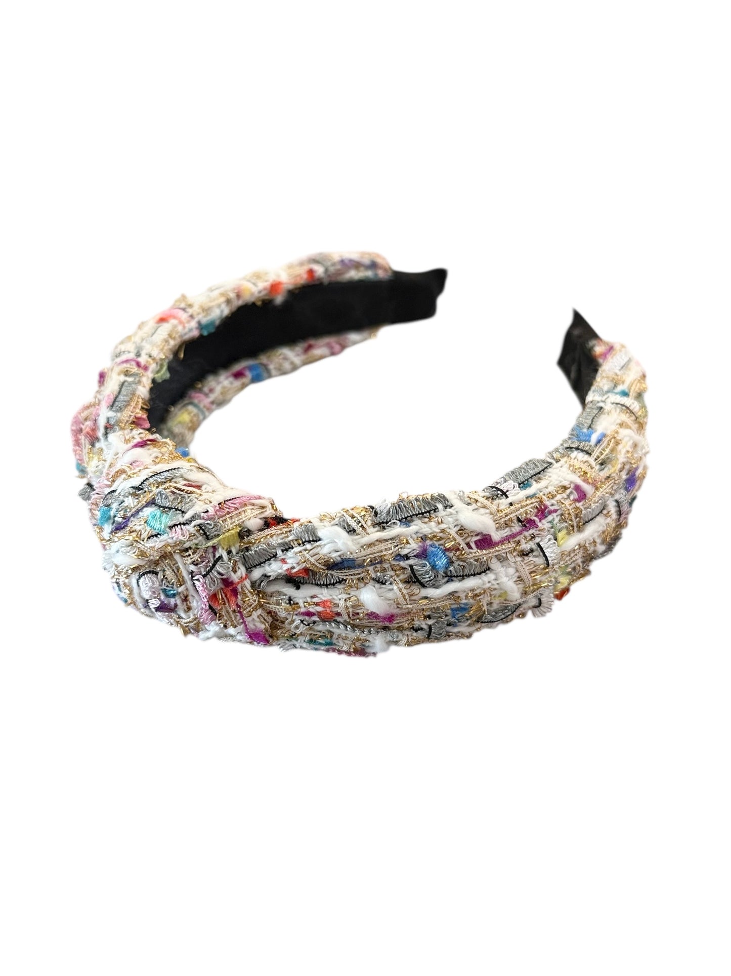 Tweed Knotted Headband - Ivory