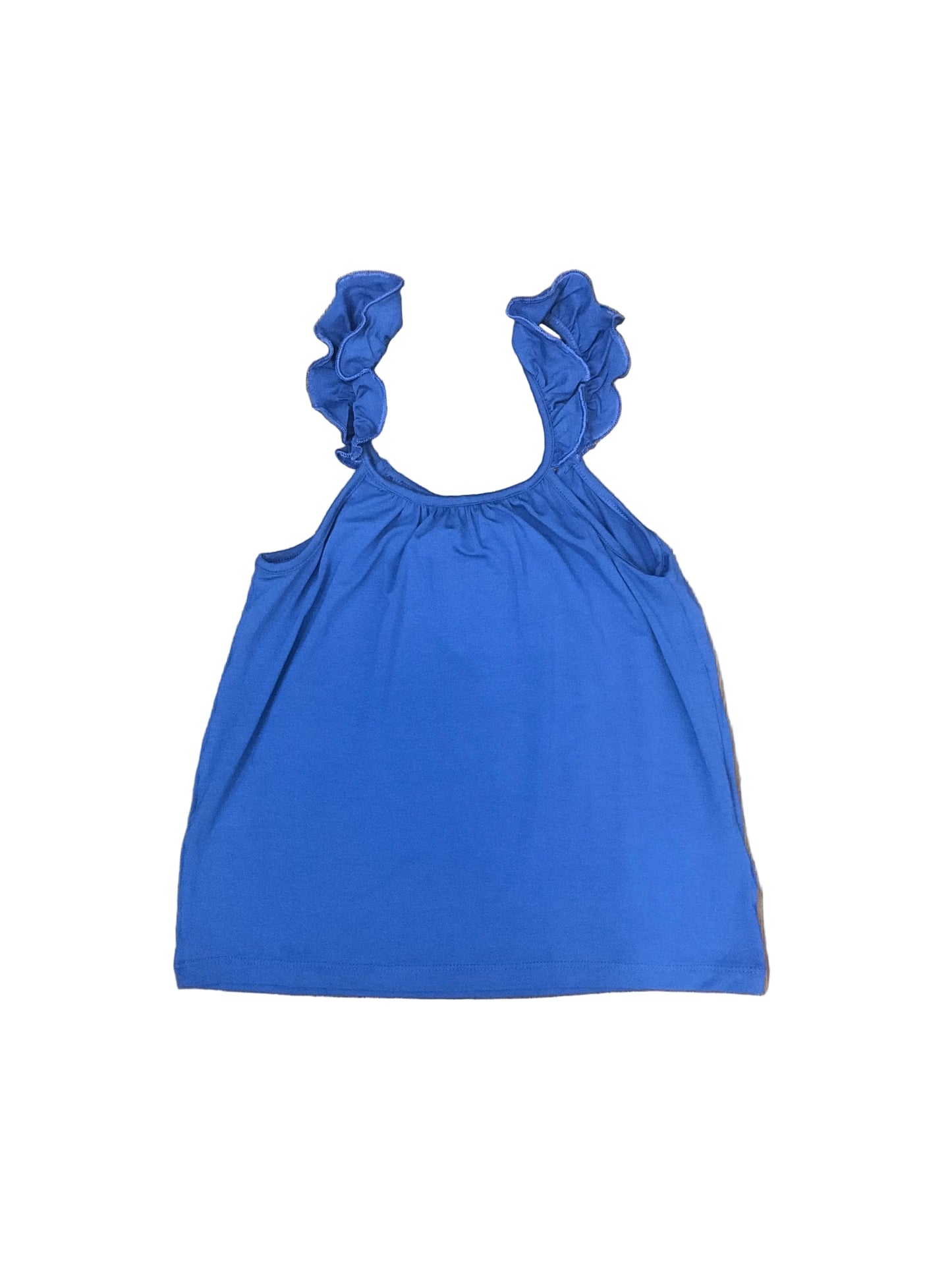 Ruffle A-Line Tank - Blue