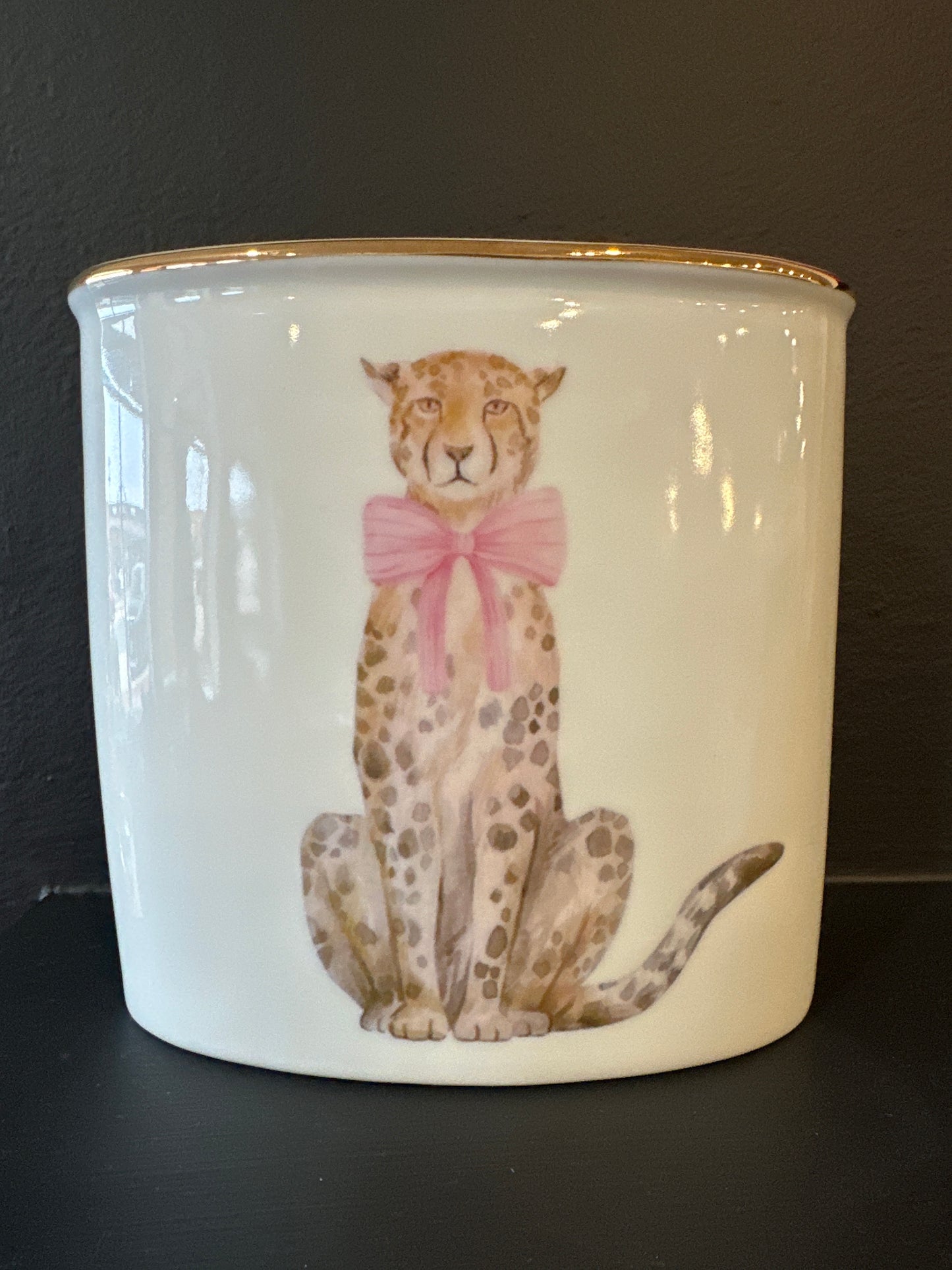 Ceramic Vase - Lioness w/Bow