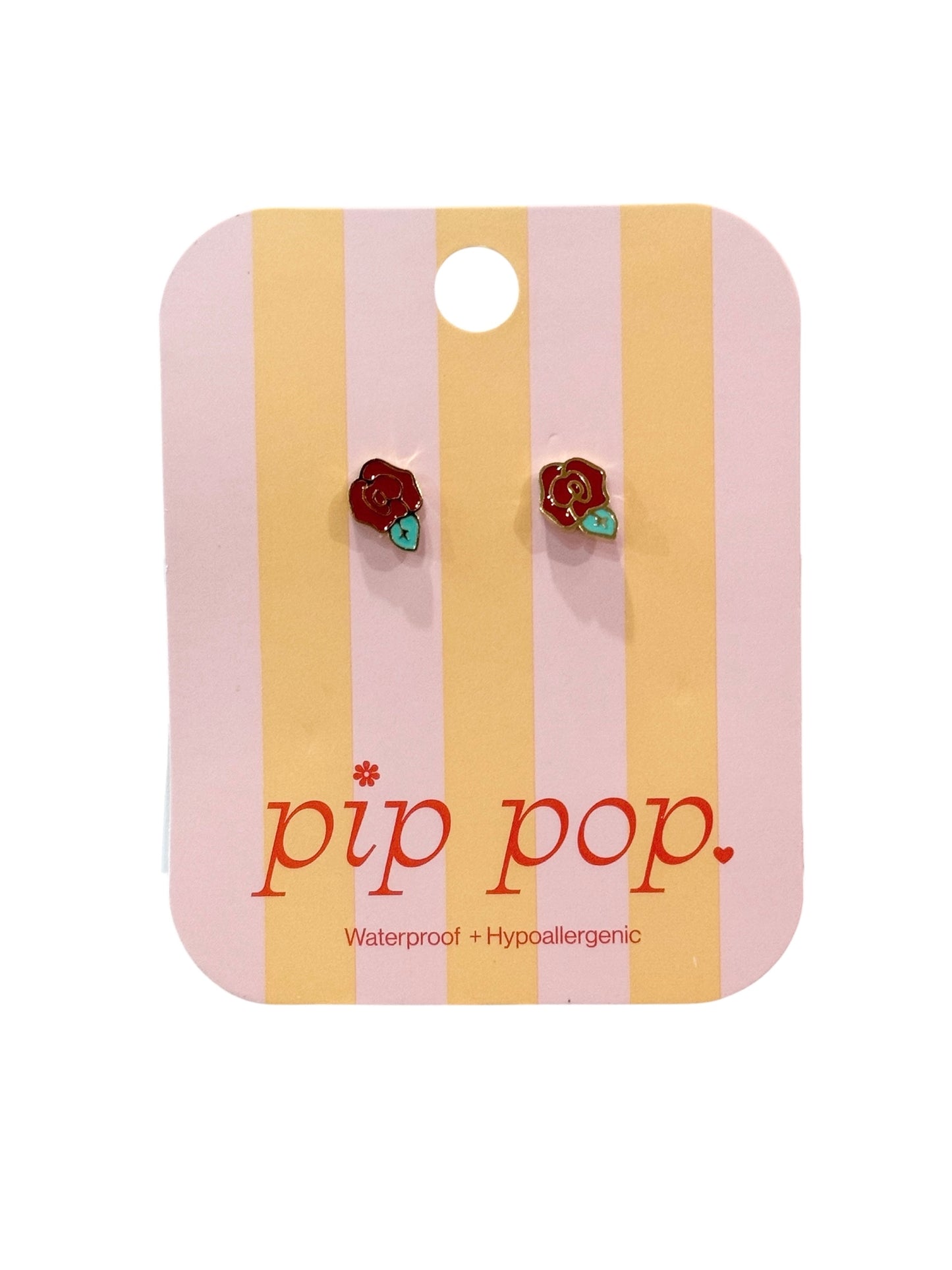 Pip Pop Rose Stud Earrings
