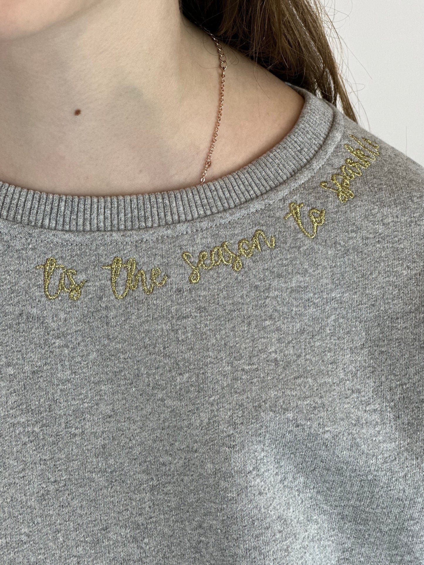 Tis the Season Graphic Sweatshirt w/Christmas Lights