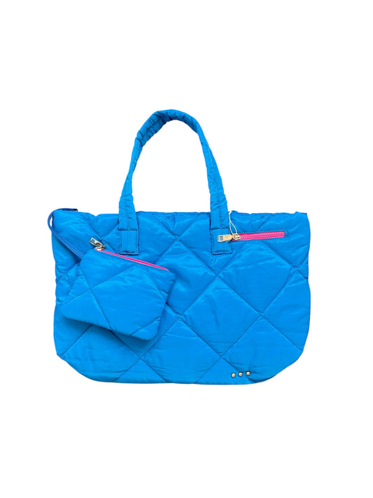 Presley Puffer Quilted Tote Bag - Blue