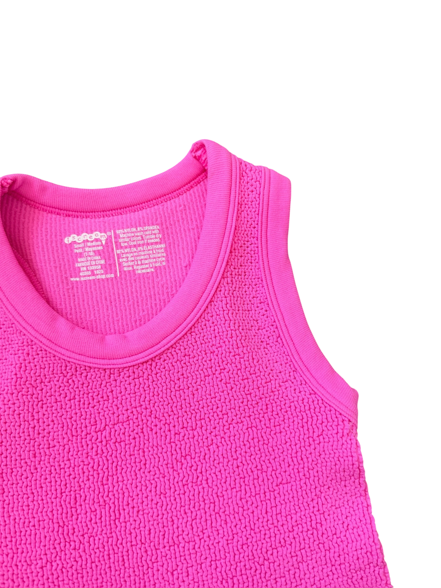 Smocked Racerback Tank - Pretty Pink