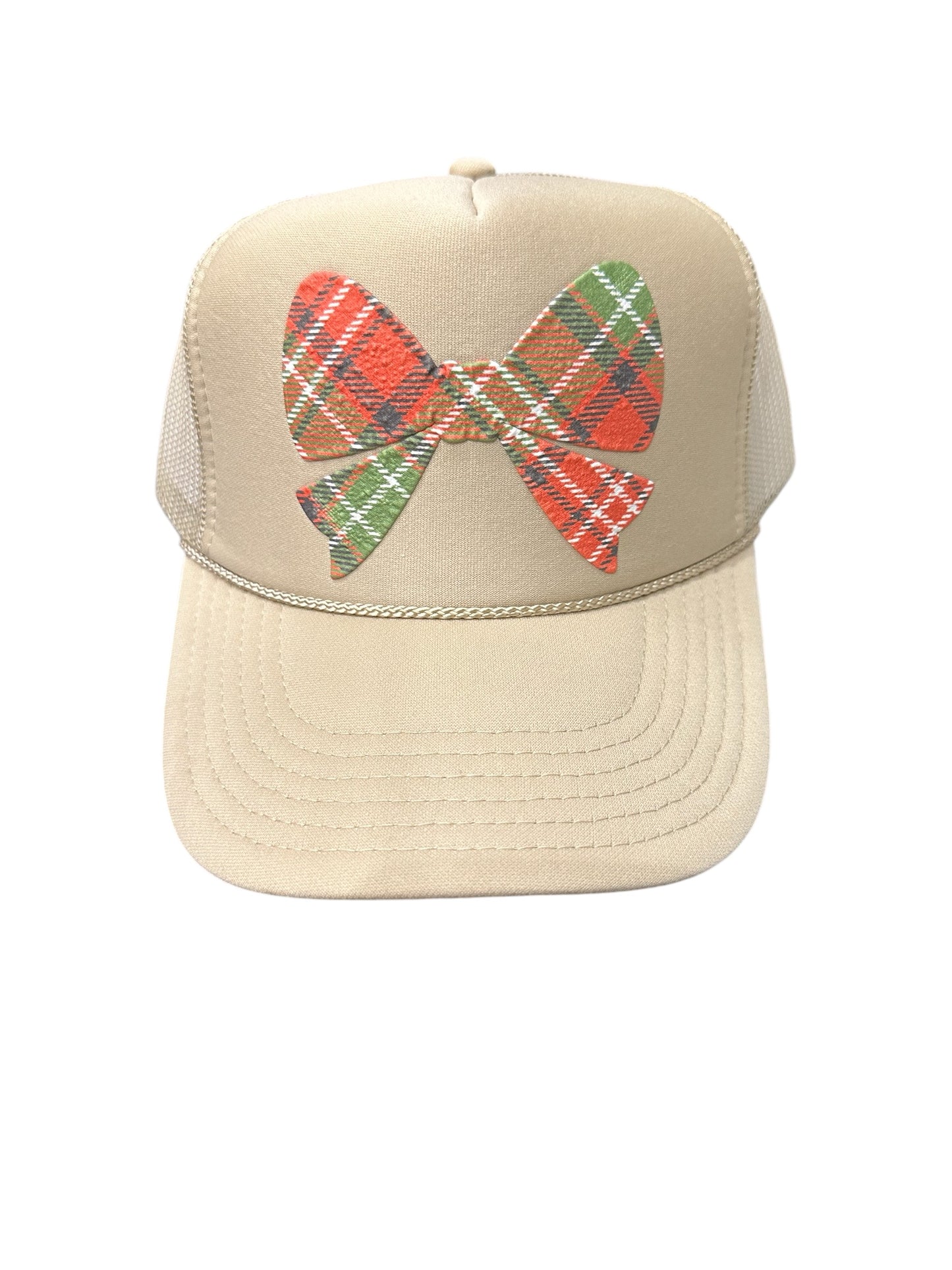 Plaid Bow trucker hat