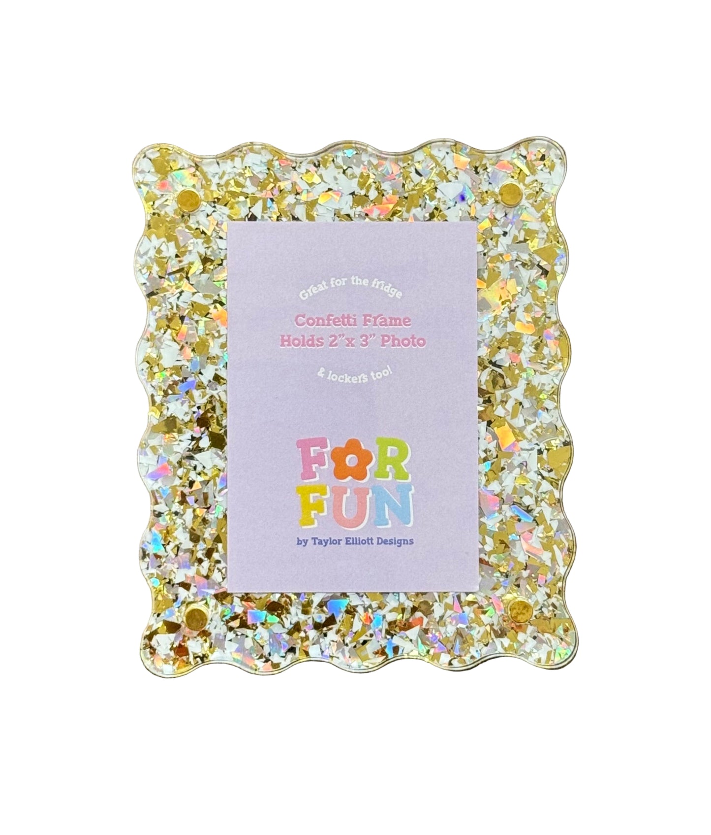 Acrylic Magnetic Frames - Pearl Confetti