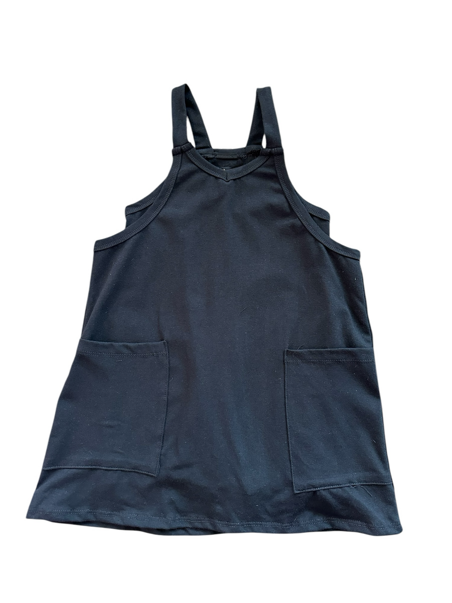 Relaxed Tank Dress w/Built in Romper Lining - Black