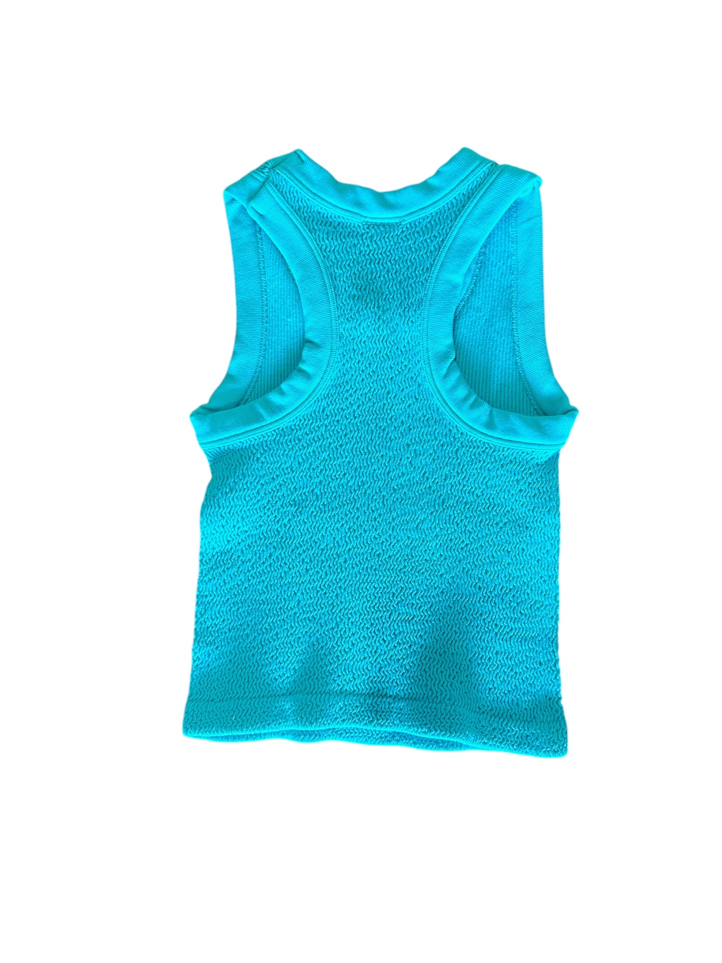 Smocked Crop Tank - Teal