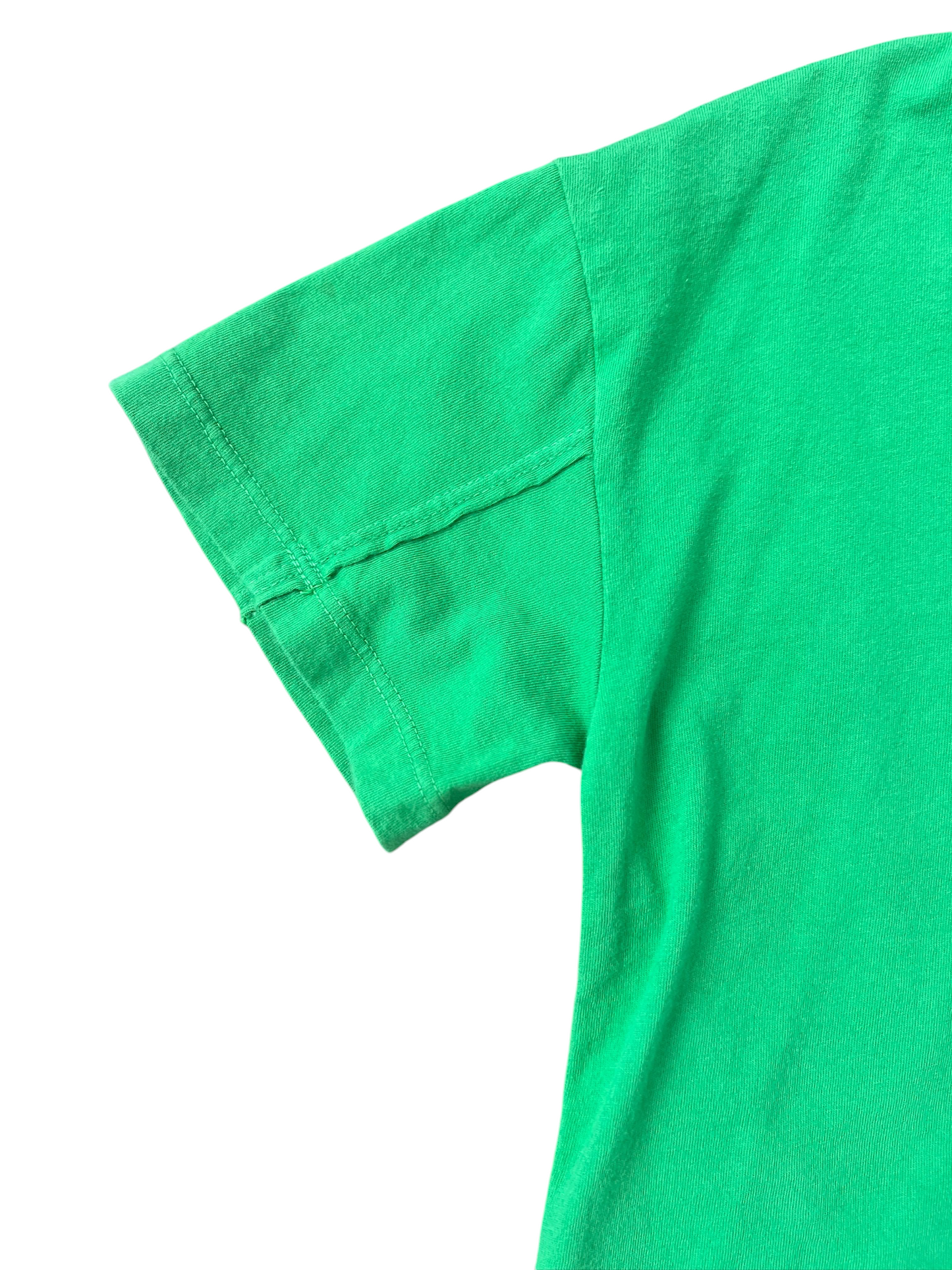 Tenly Mixed Media V-Neck Tee - Kelly Green