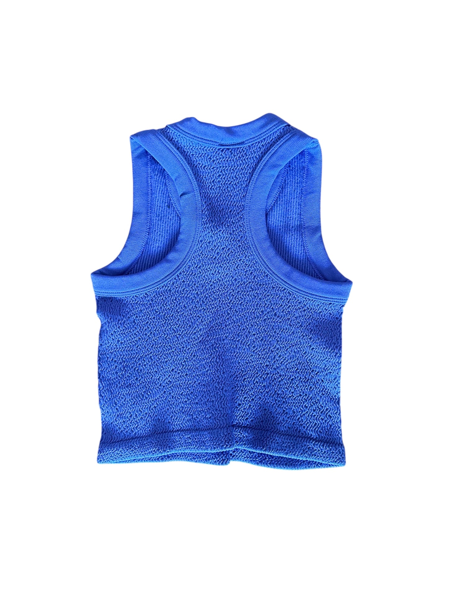 Smocked Crop Tank - Cobalt Blue