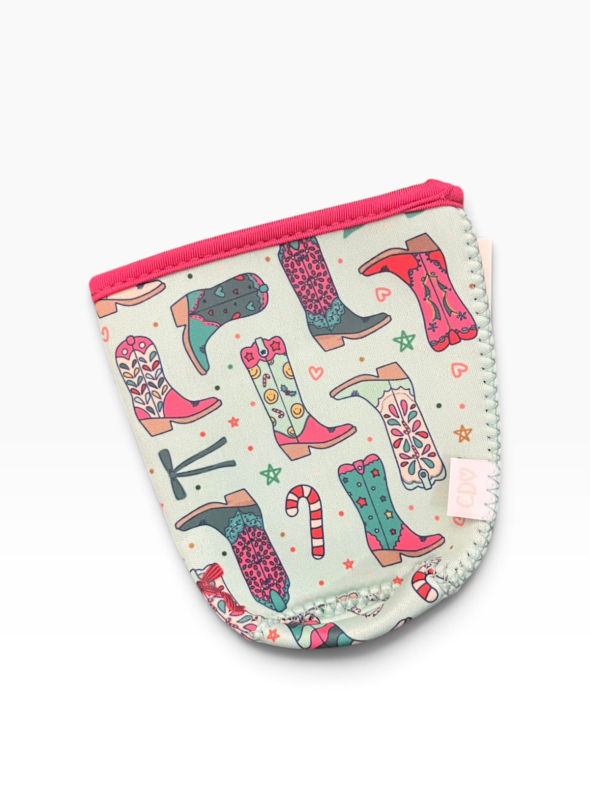 Christmas Cowgirl Boots Small Drink Sleeve