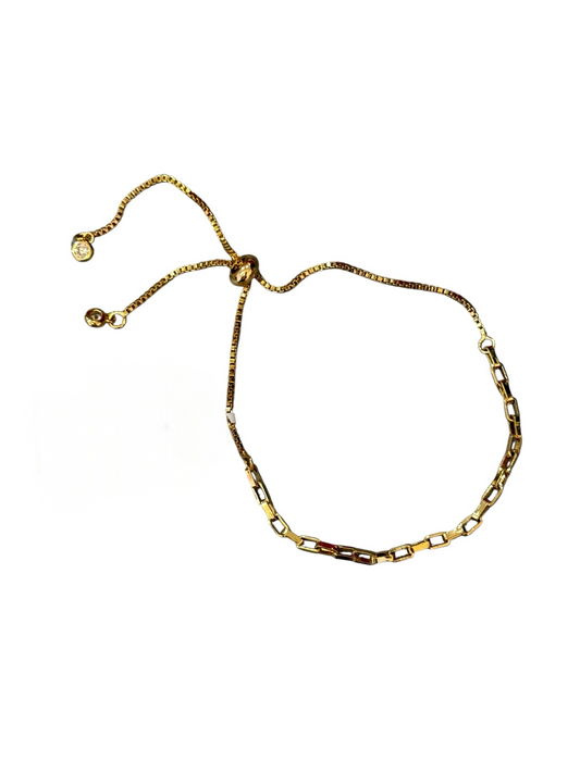 Pulley Rectangle Bracelet - Gold