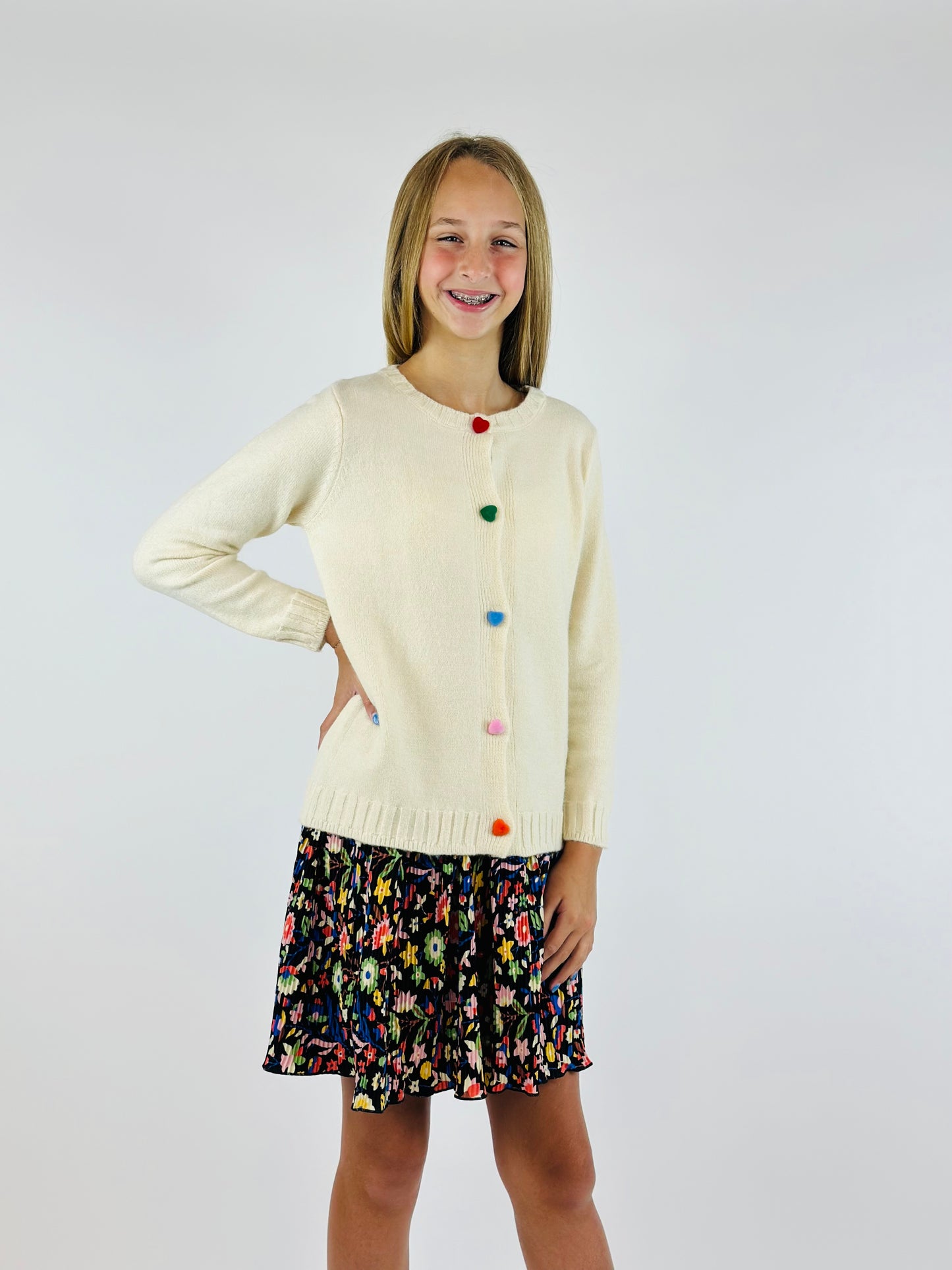 Heart Button Cardigan