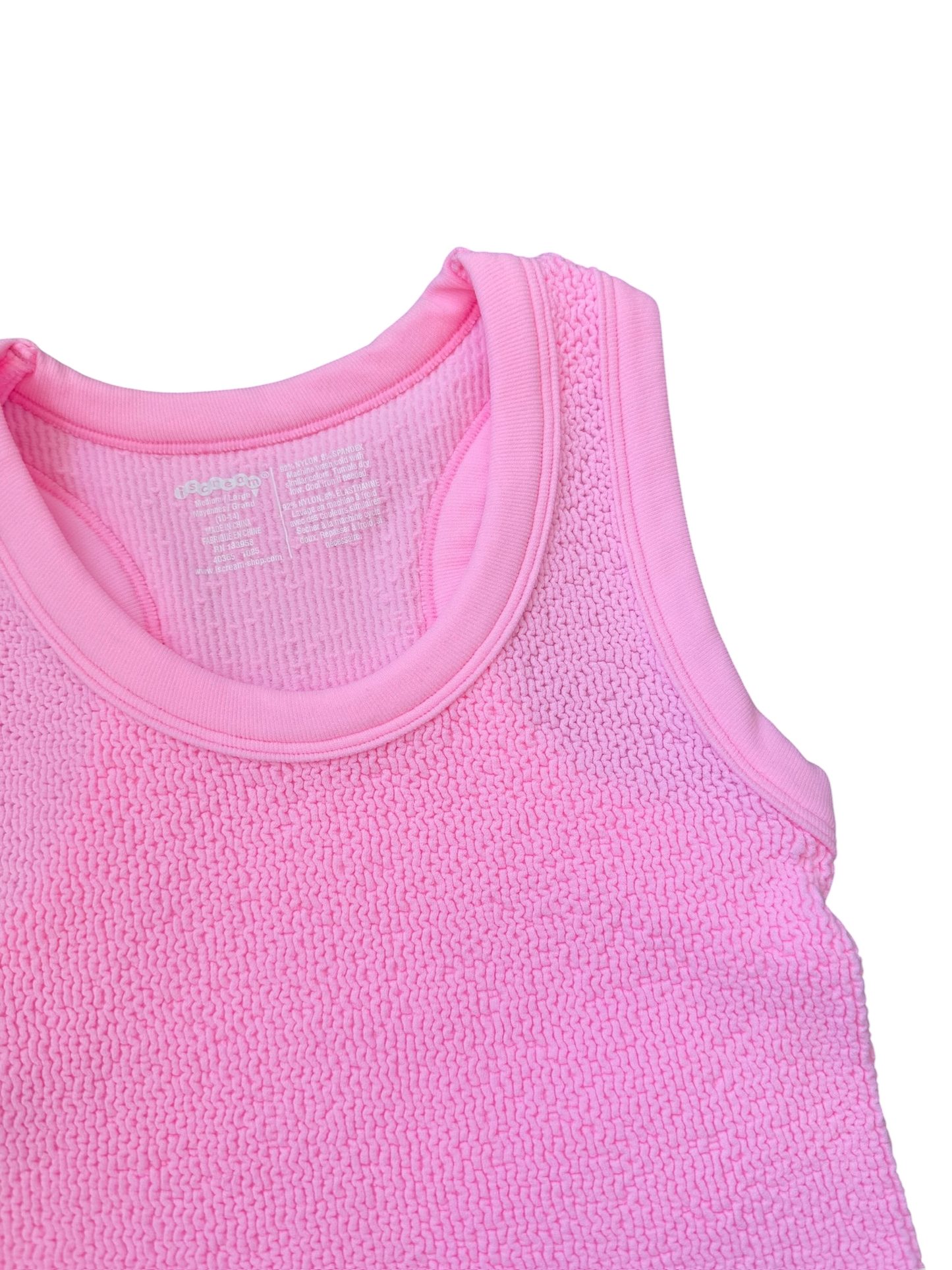 Smocked Racerback Tank - Rose