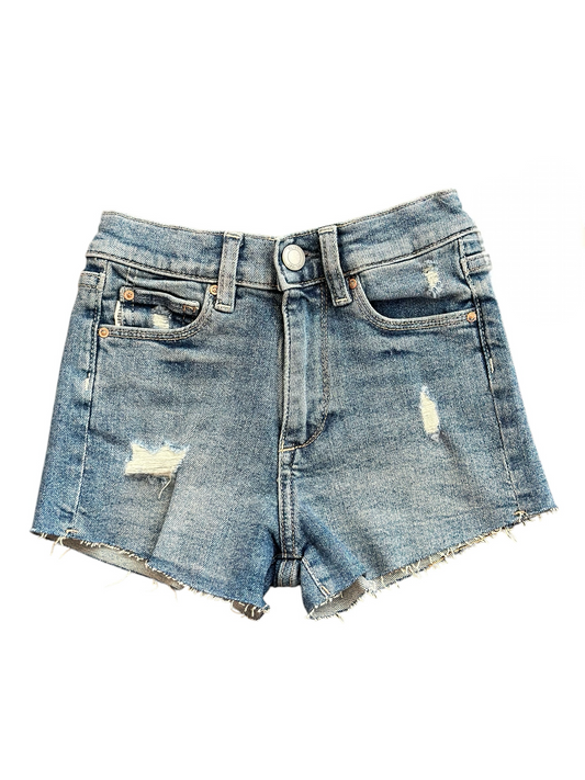 Lucy Denim Distressed Cut Off Shorts - Blue