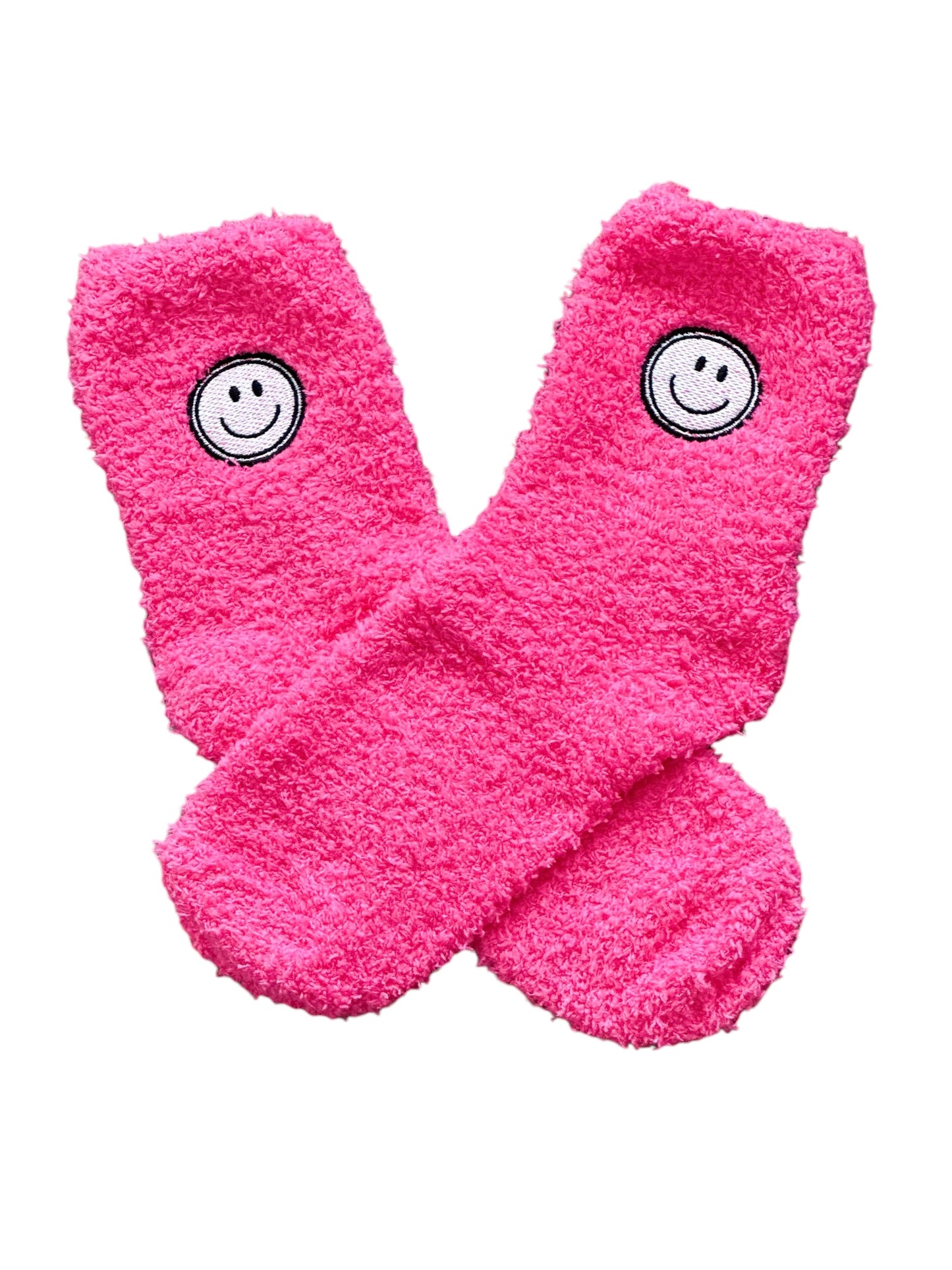 Smiley Fuzzy Socks