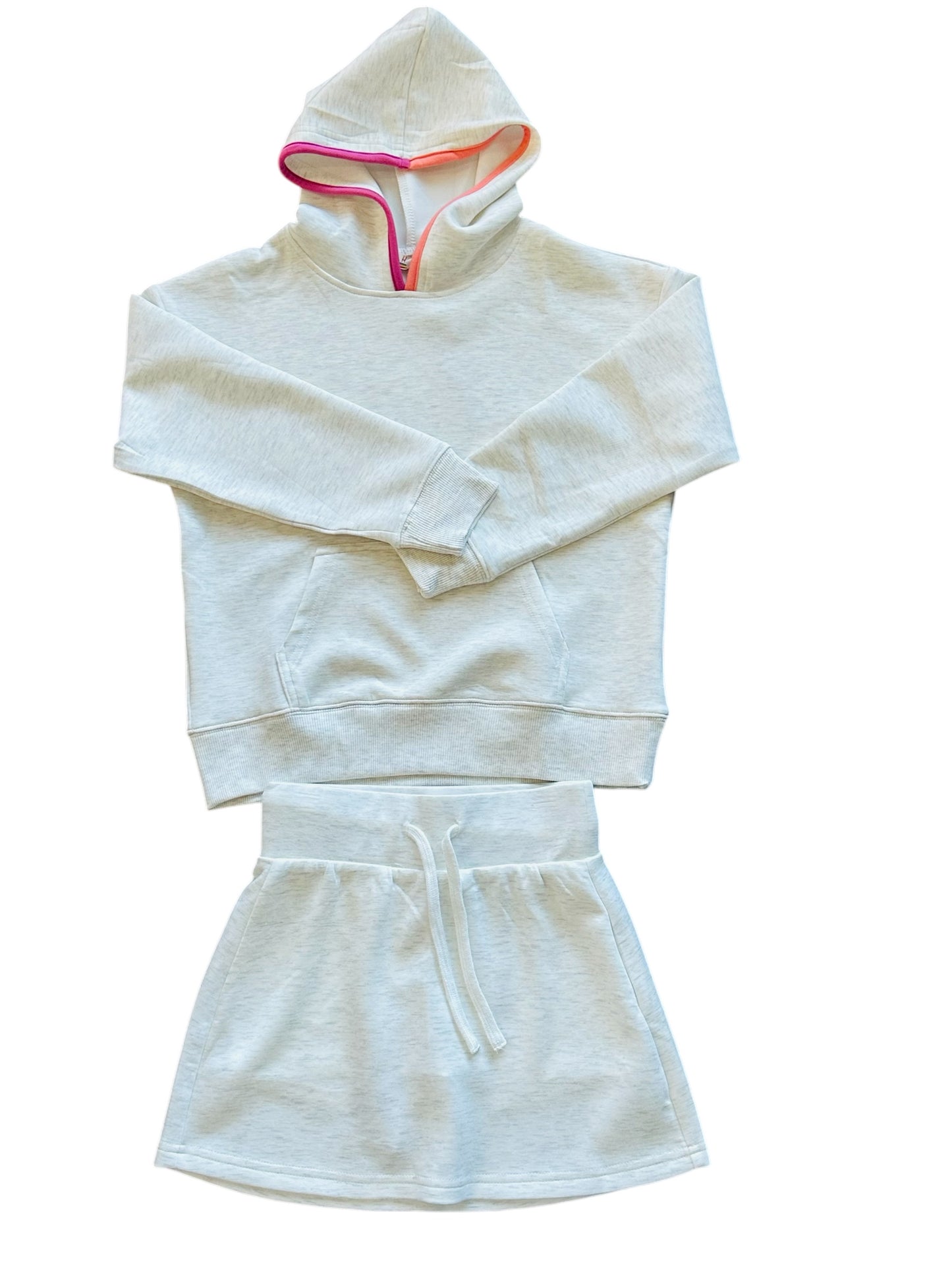 Cloud Hoodie - Heather Grey/Pink/Coral