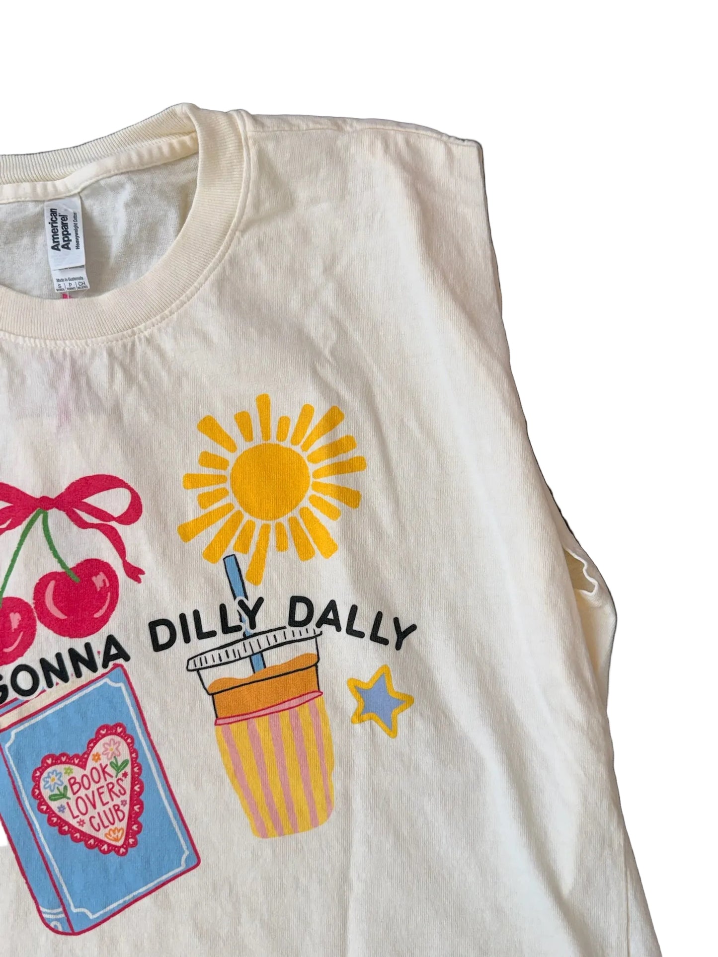 For Sure Gonna Dilly Dally Cropped Muscle Tee