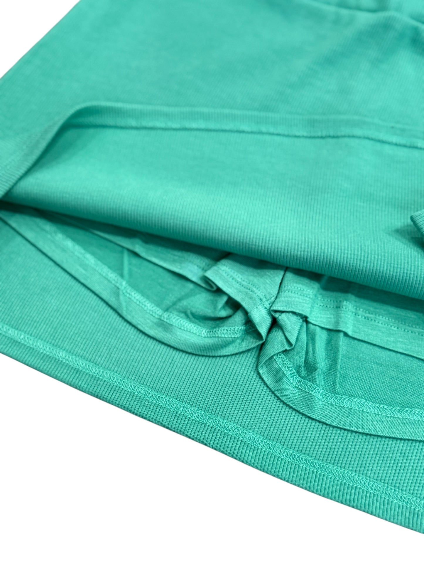 Tenly Rayon Rib Skort- Emerald