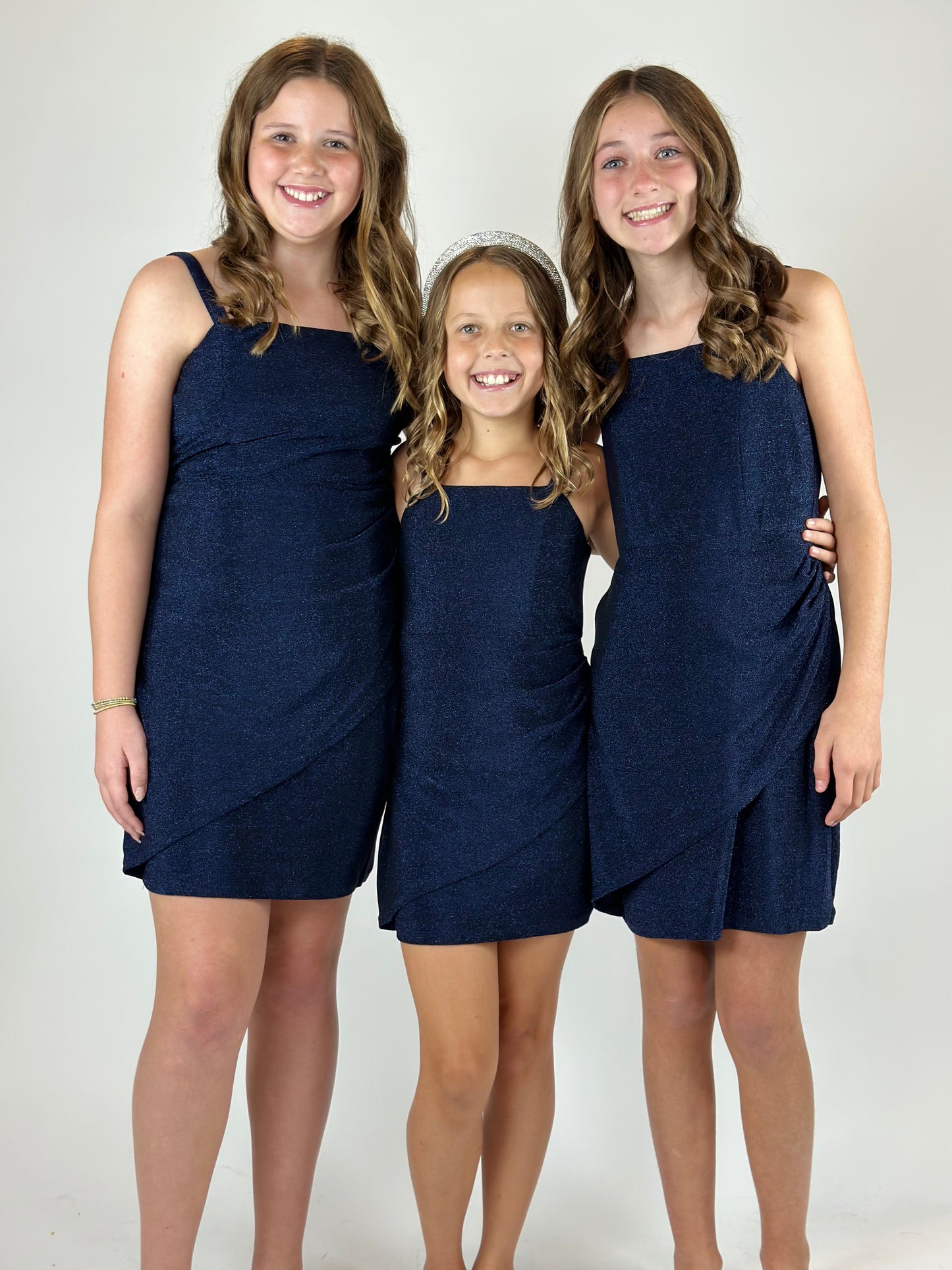 Glitter Knit Dress - Navy