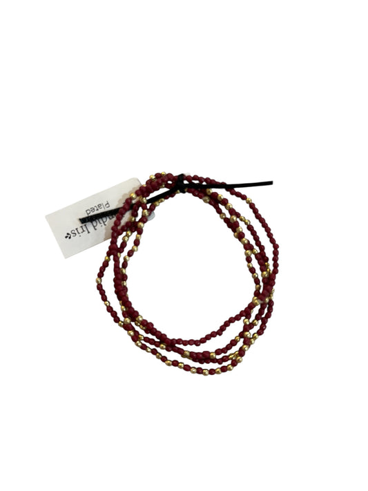 Set of Four School Spirit Bracelets - Maroon