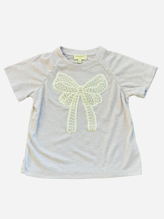 Pearl Bow Tee - Lavender