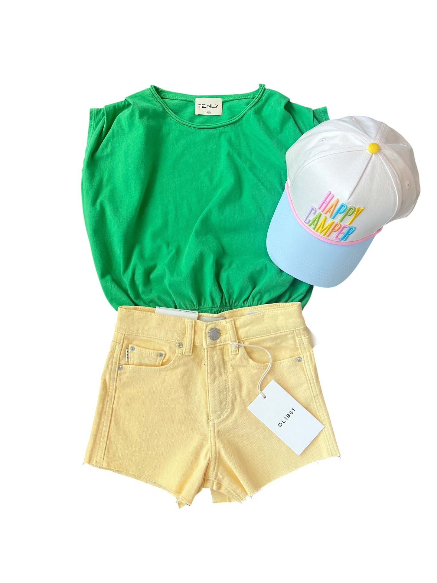 Tenly Pleated Shoulder Tee - Kelly Green