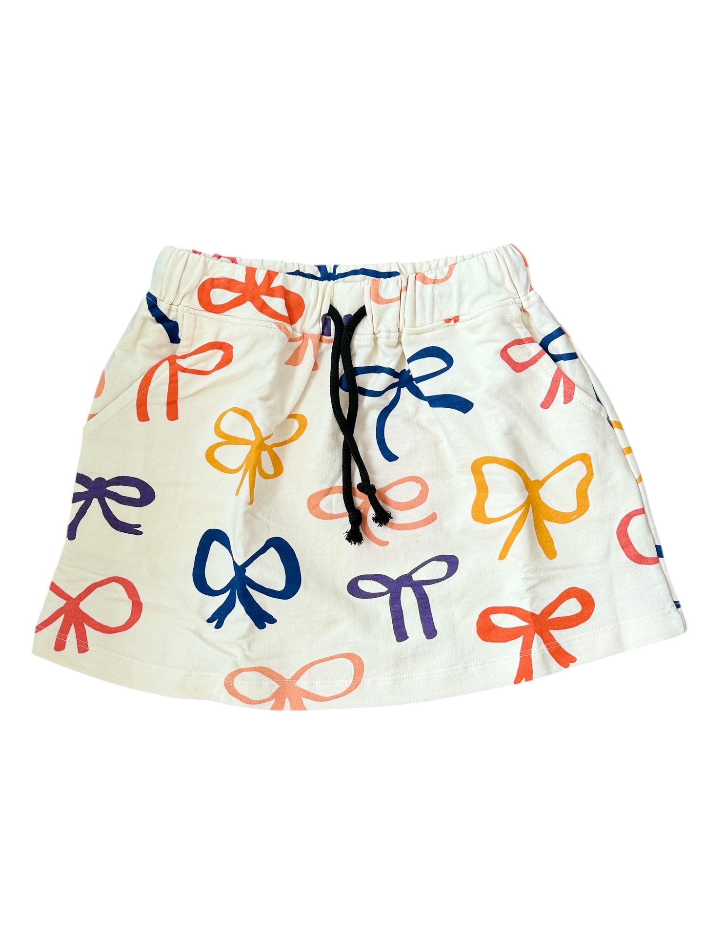 Colorful Bow Sweat Skirt