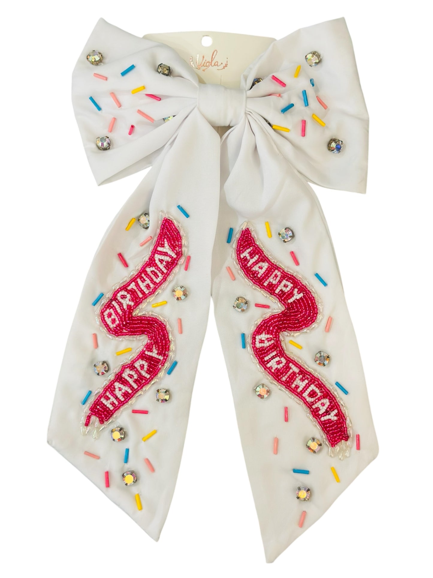 Happy Birthday Bow Hair Clip