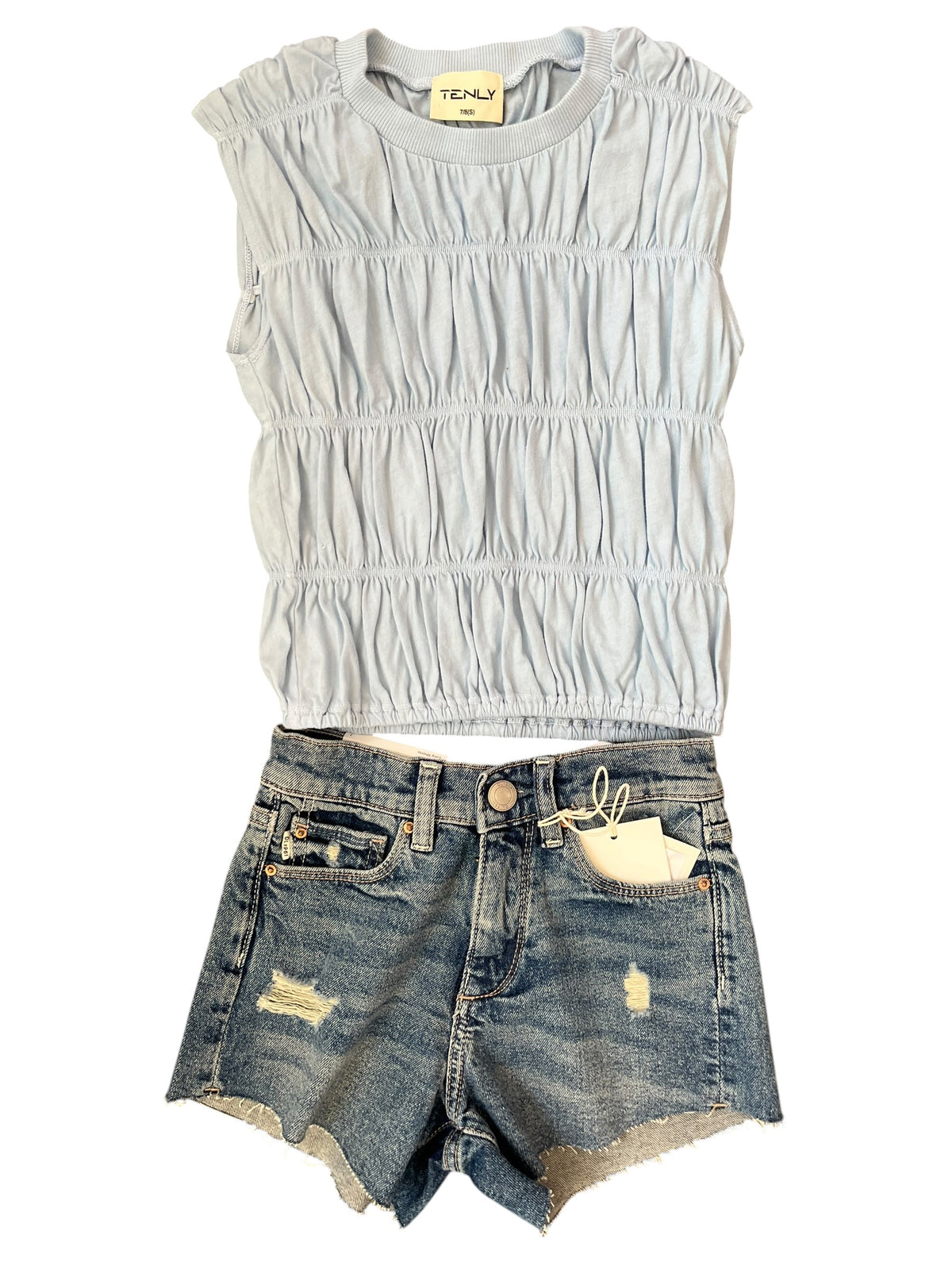 Tenly Ruched Tank - Saltwater Taffy