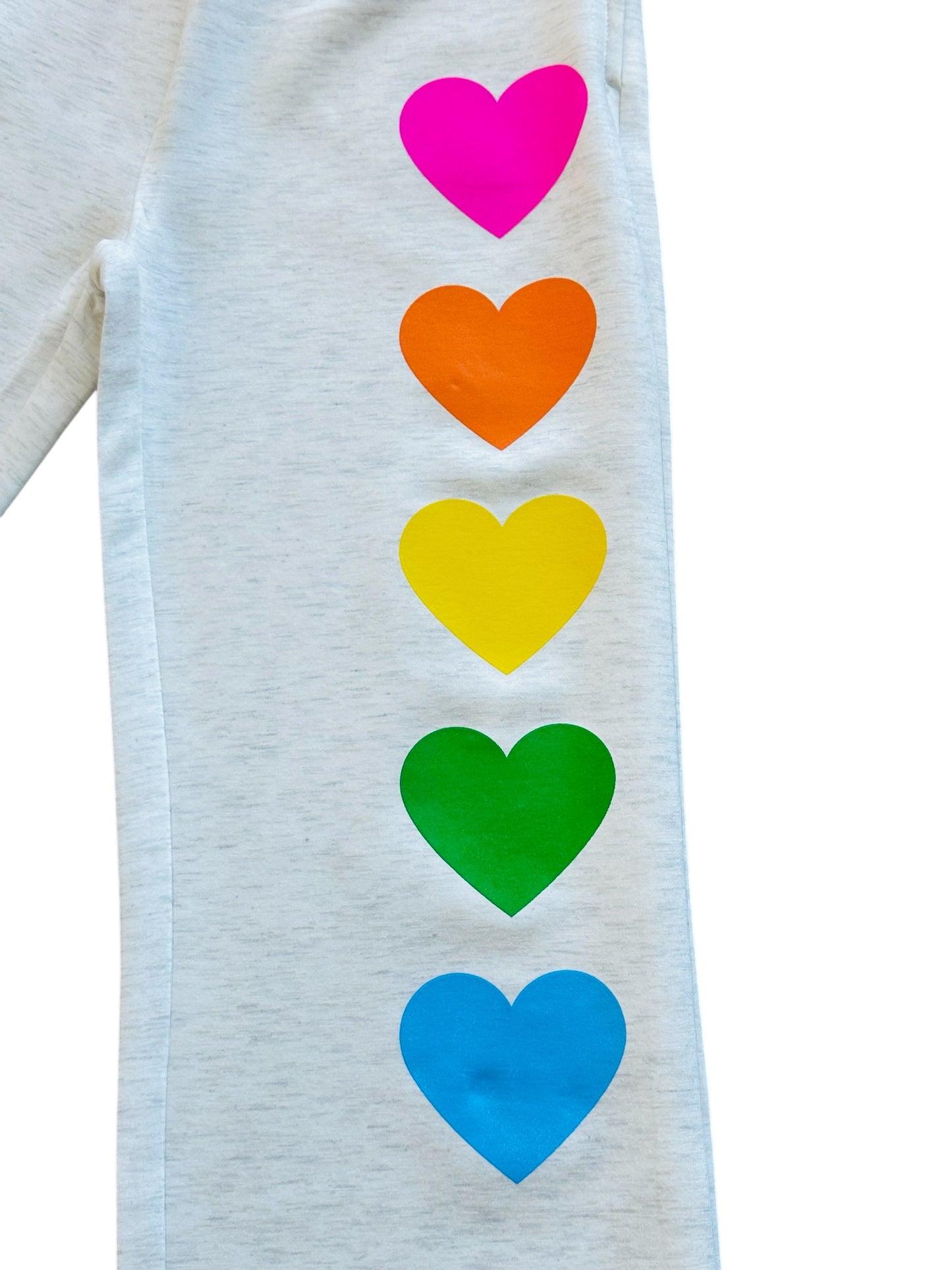 Cloud Wide Leg Pant - Heather Grey with Hearts