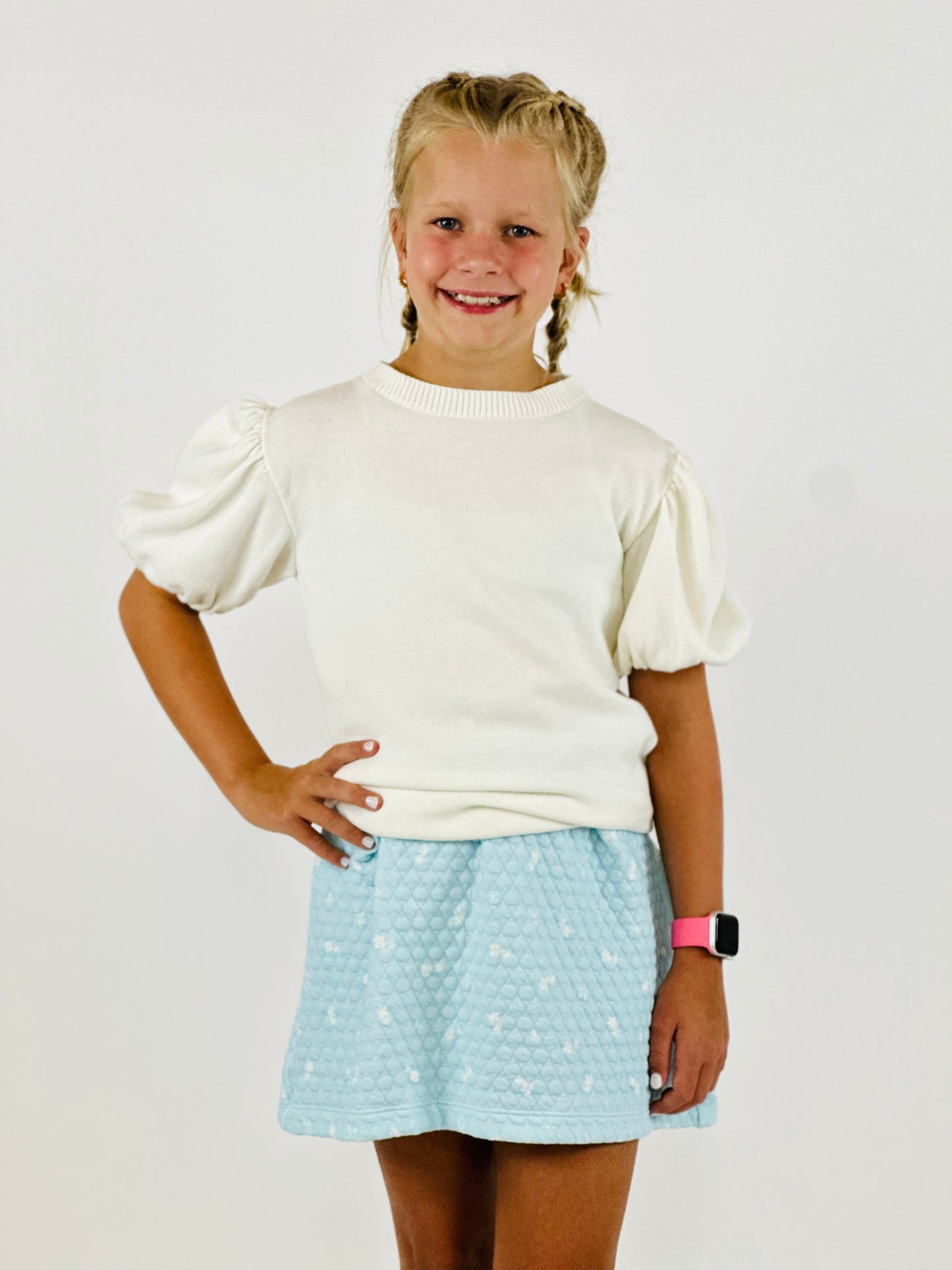 Lacey Skirt - Quilted Blue Floral