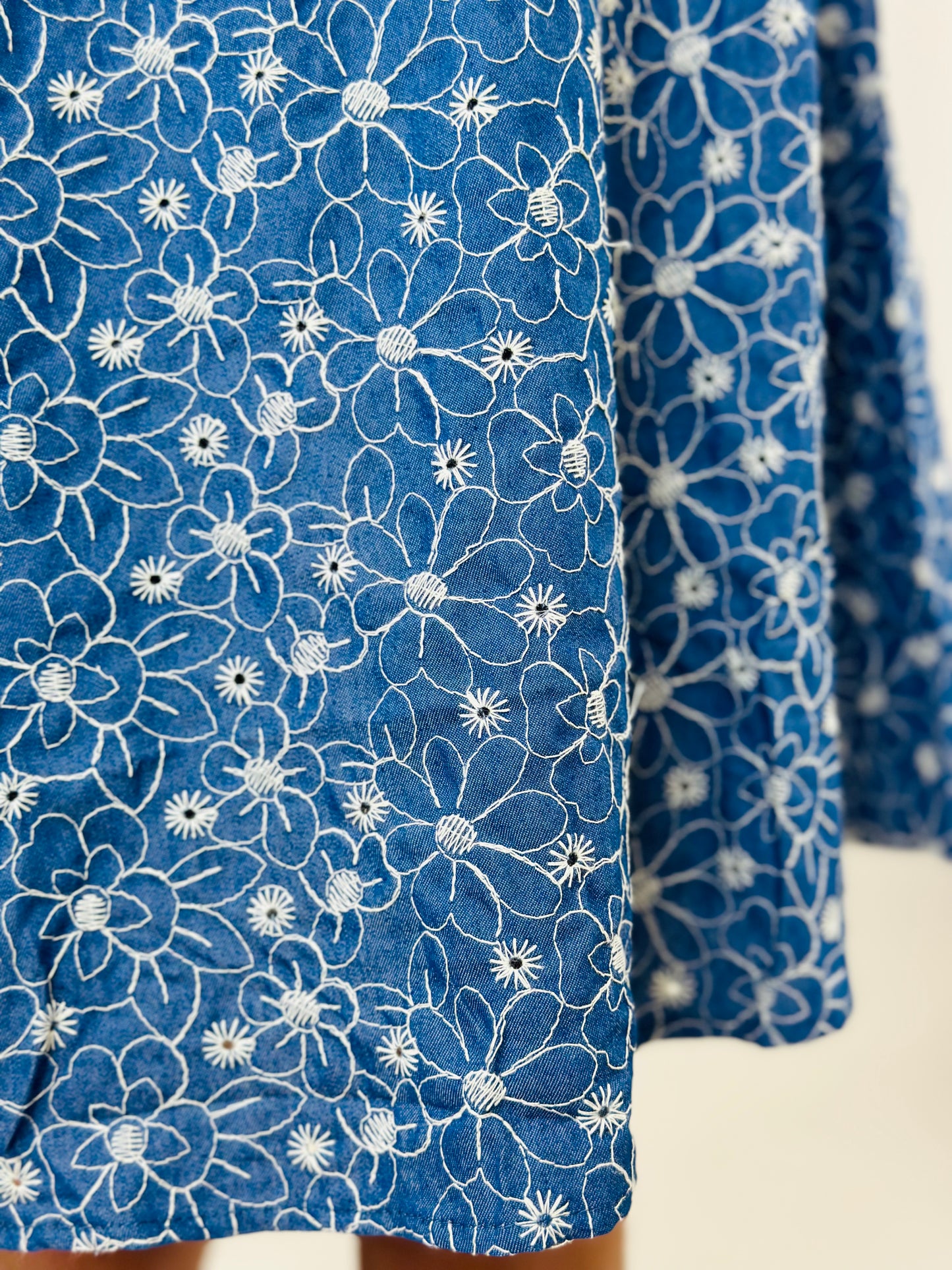 Triple Bow Eyelet Floral Dress
