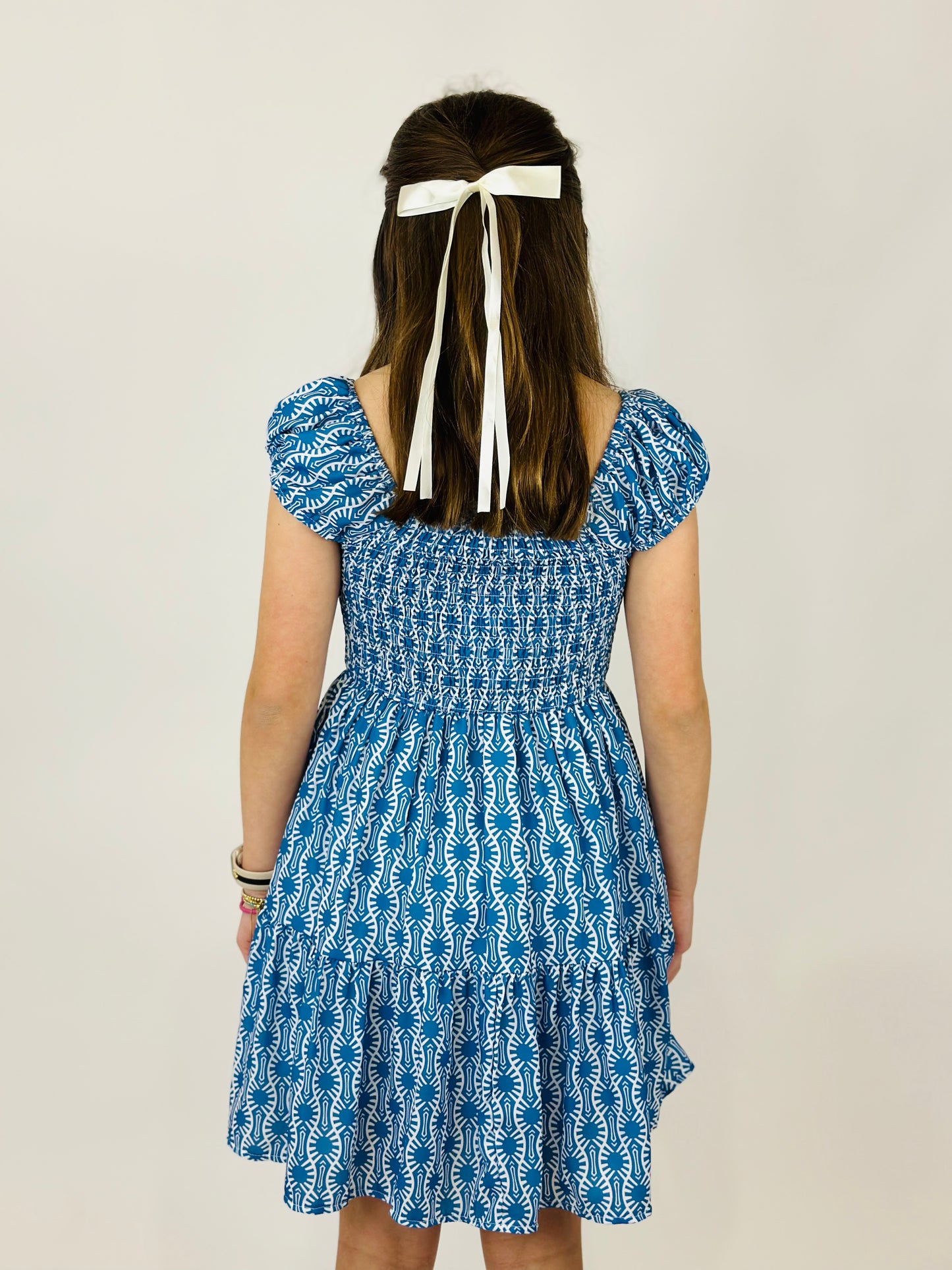 Geo Printed Tiered Dress
