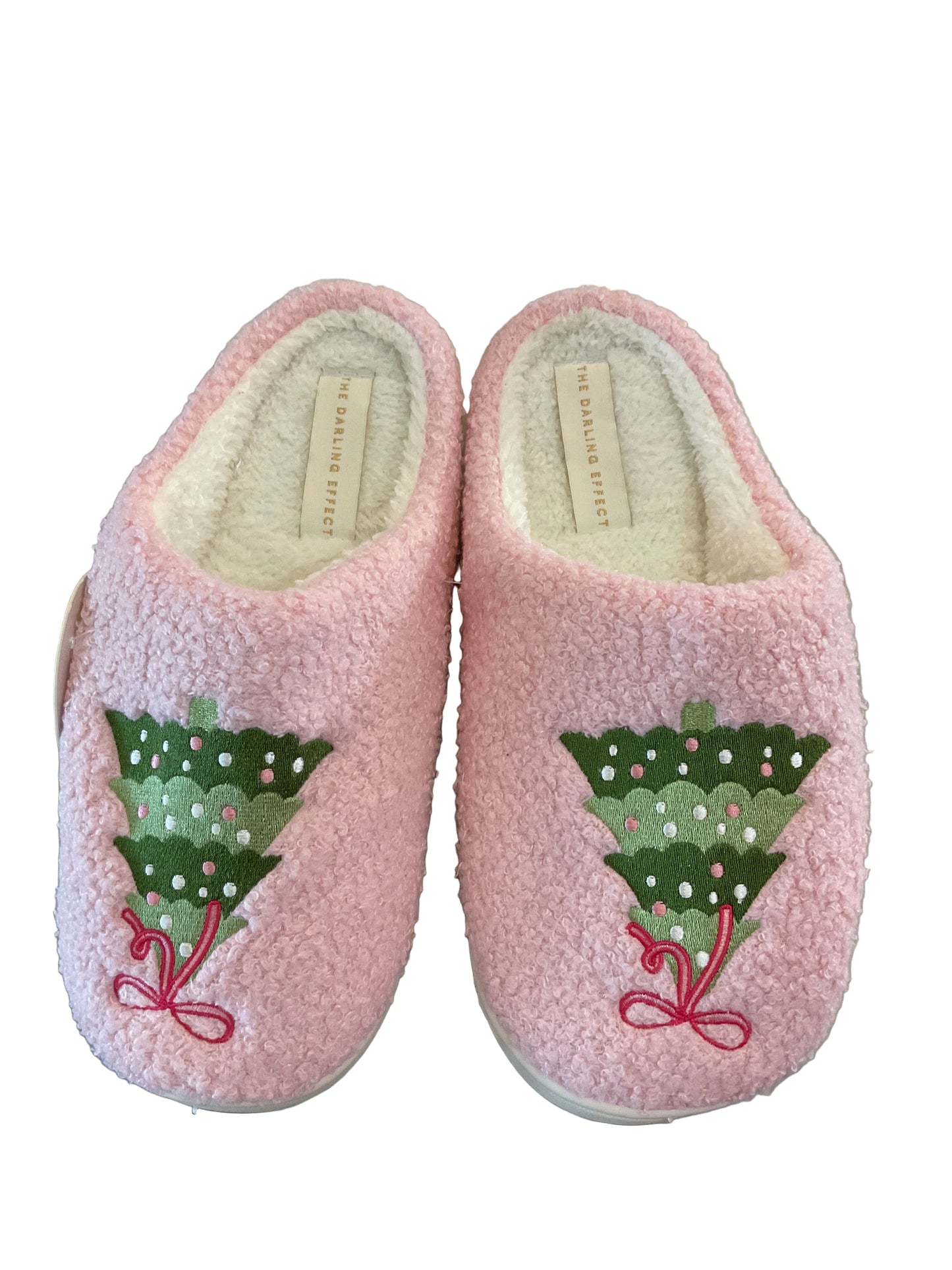 Fuzzy Slippers - Twinkling Trees (Adult Sizing)