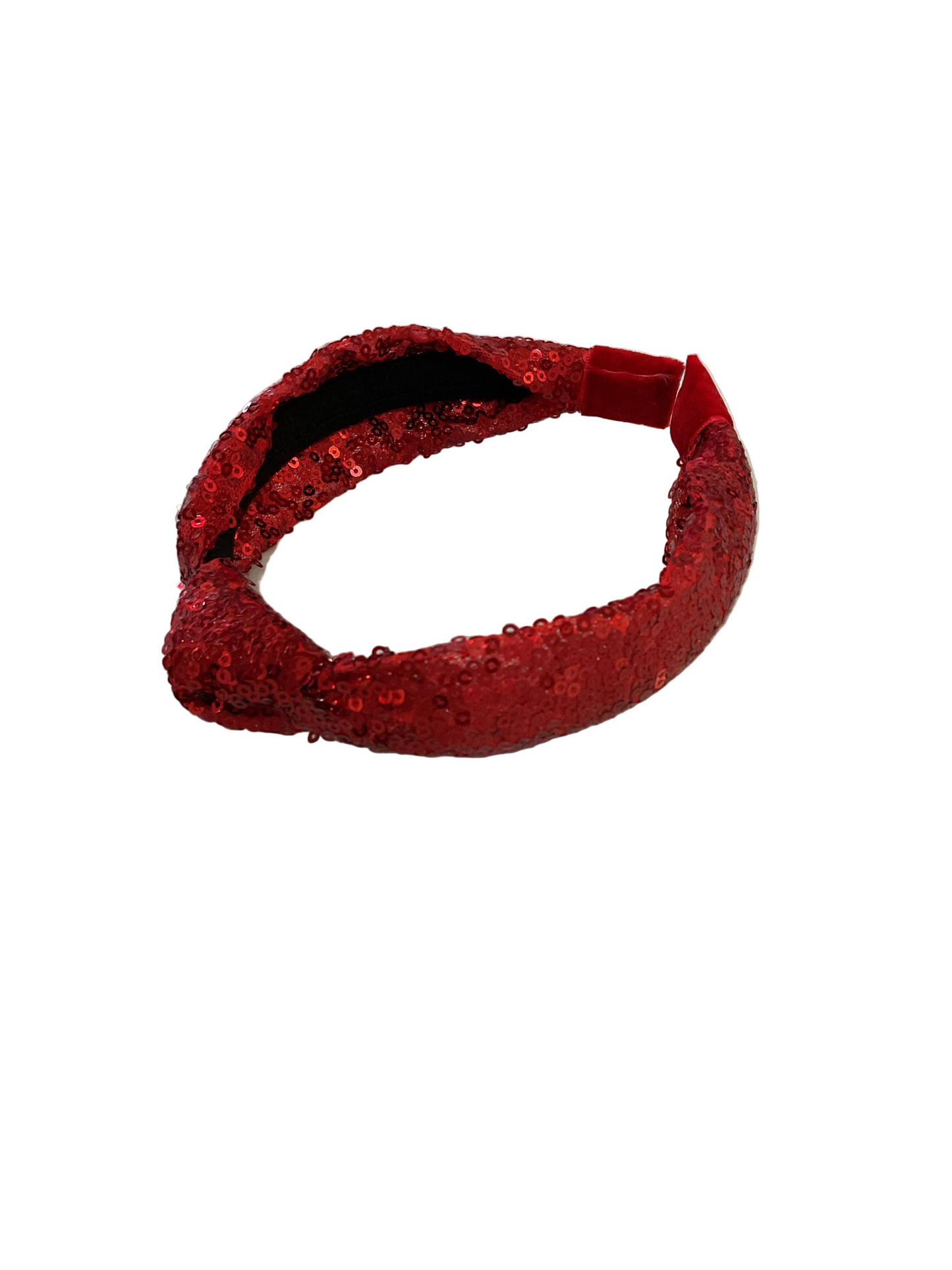 Sparkly Sequin Knot Headband - Red