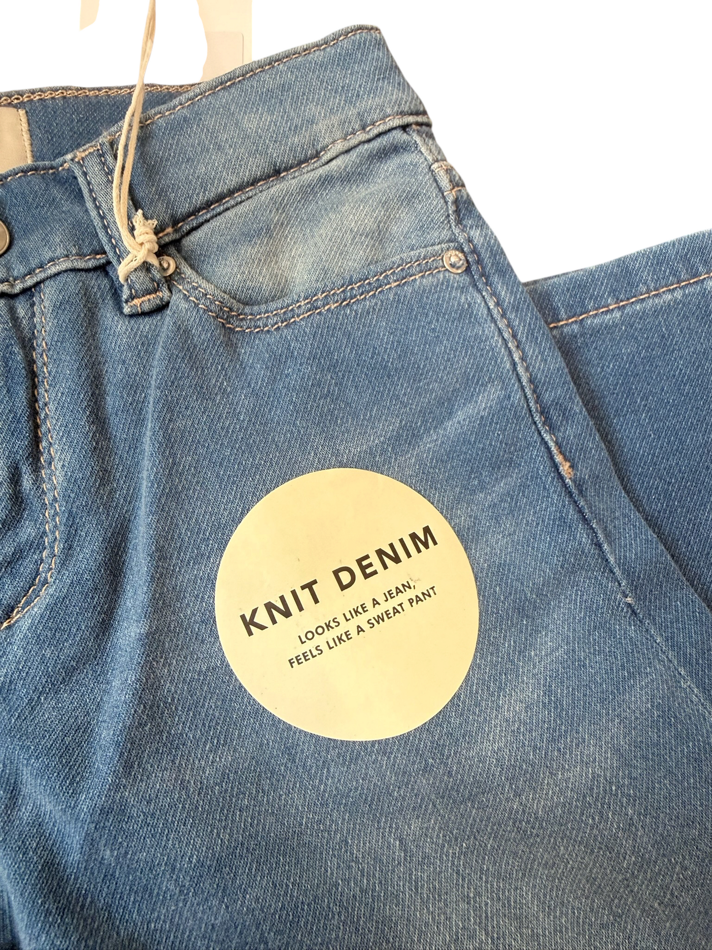 Lily Wide Leg - Washed Blue Knit