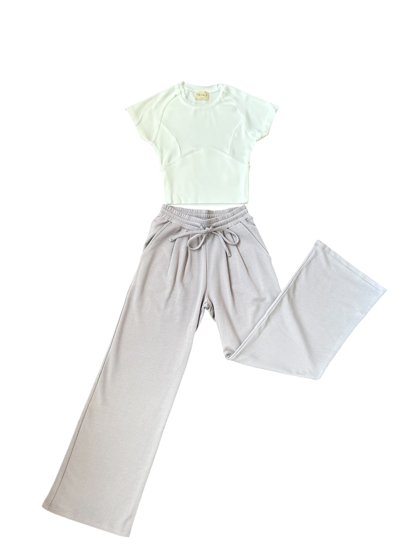 Tenly French Terry Pleated Sweatpant - Cobblestone