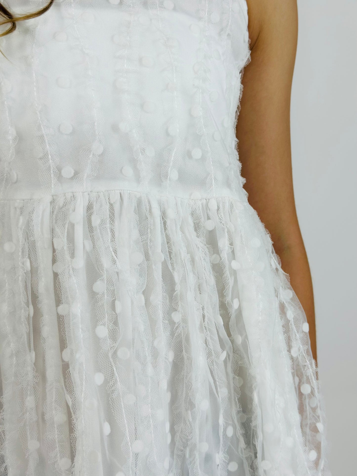 Lace Dot Midi Dress