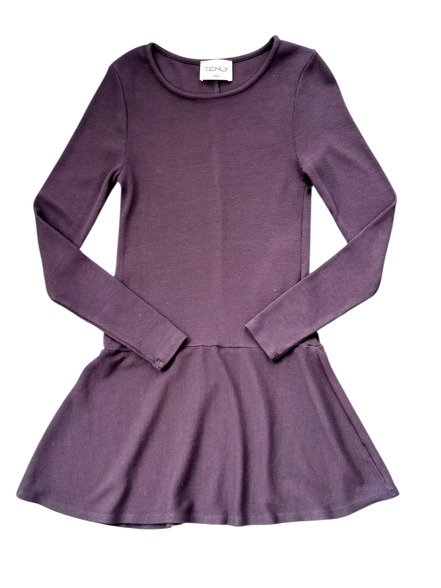 Tenly Rayon Rib L/S Tank Dress - Fig