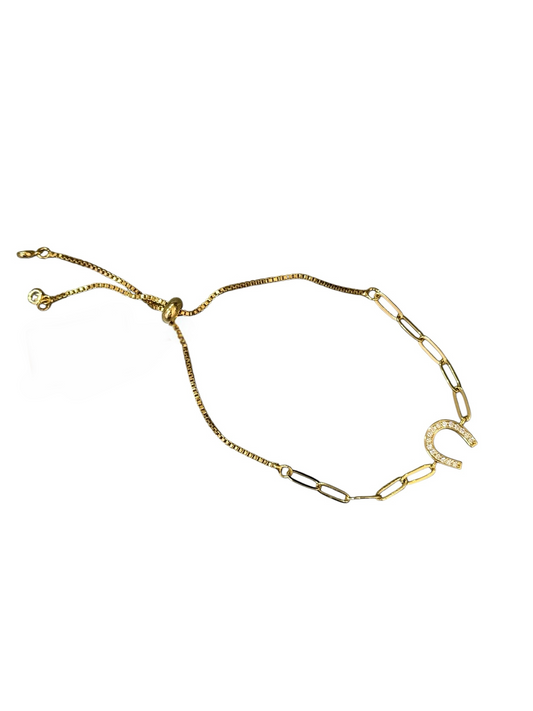 Horseshoe Pave Pulley Bracelet