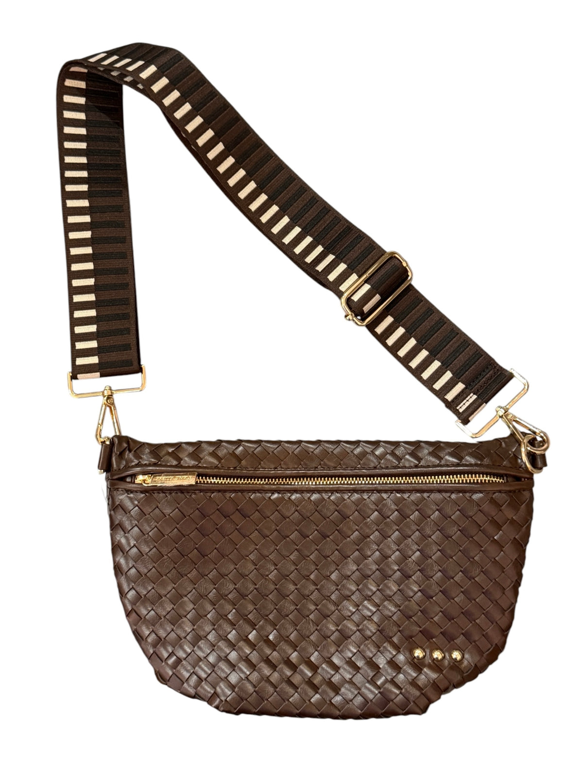 Woven Bum Bag - Dark Chocolate