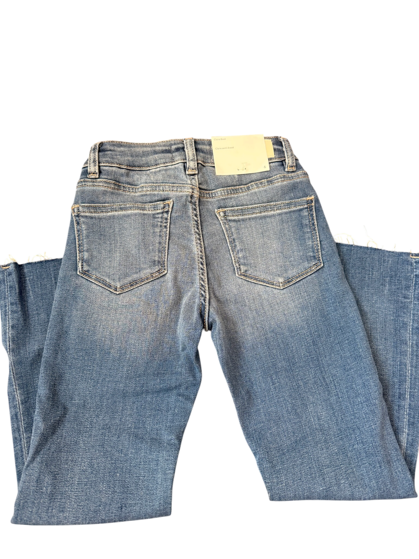 Claire Bootcut w/Raw Hem - Blue