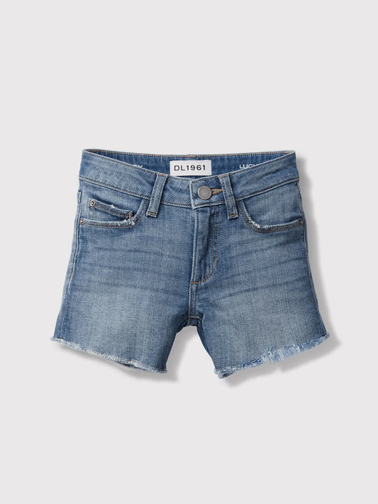Lucy Denim Cut Off Shorts - Blue