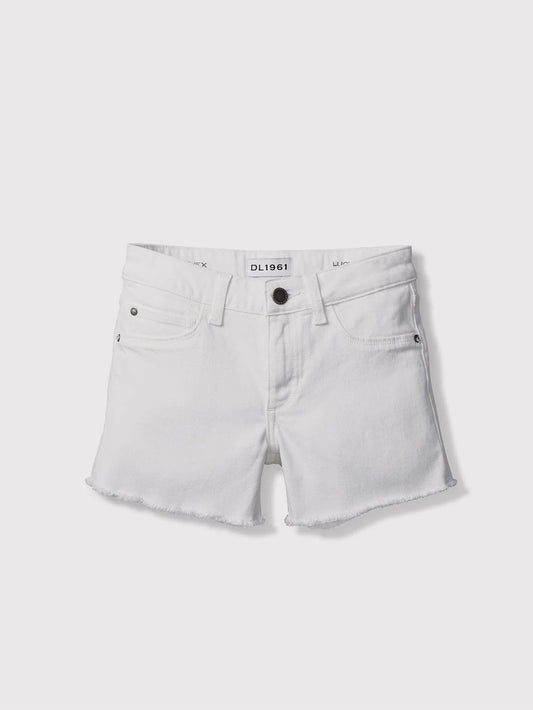 Lucy Denim Cut Off Shorts - White