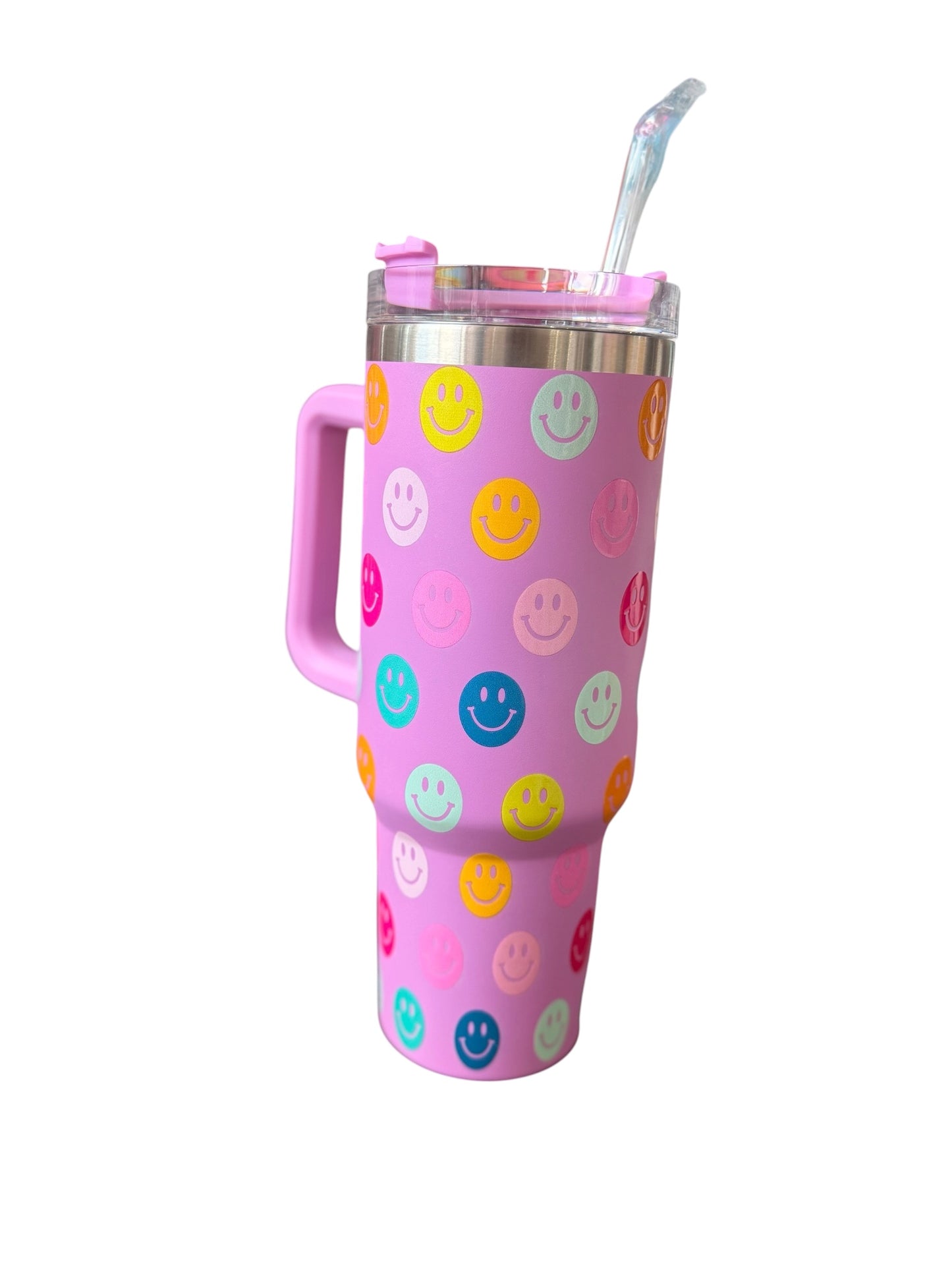 Rainbow Smiley Face Tumbler