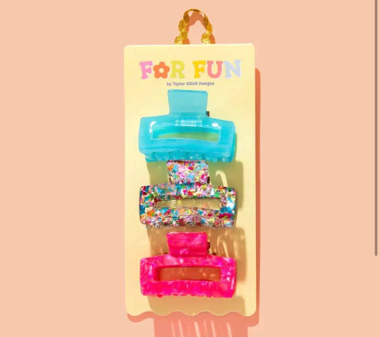 Claw Hair Clip Set - Colorful Confetti